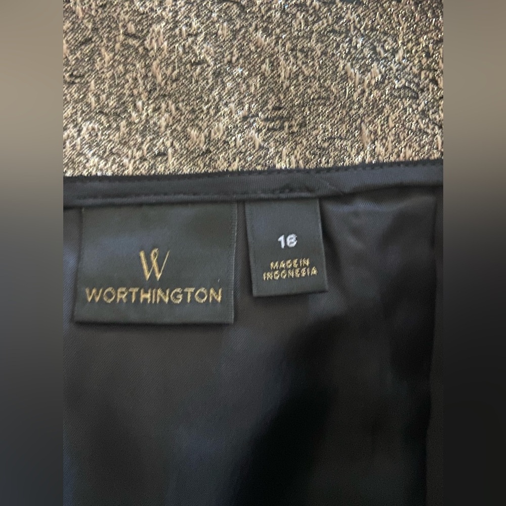 Worthington gold metallic pencil skirt size - Picture 5 of 5